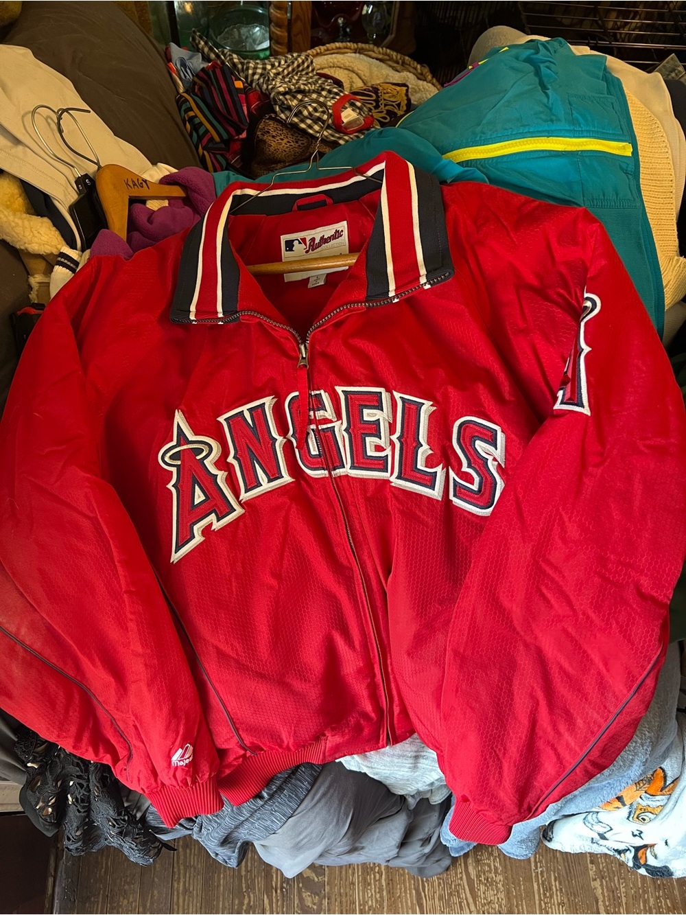 Vintage Angels Red MLB Starter Jacket